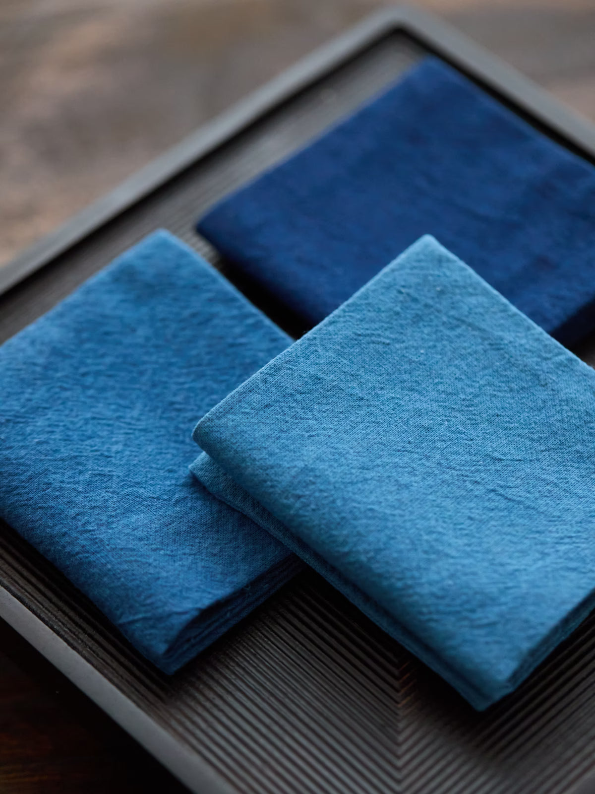 Indigo tea cloth tea towel for pot mat and cup coaster - Rouseclay
