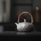 999 Pure Silver Hand-Hammered Tea Kettle with Arch Handle - Rouseclay