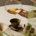 Tobacco-Brown Glaze Floral Rim Zisha Teacup - Rouseclay