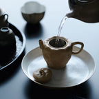 Hand-Pinched Golden-Speckled Zisha Clay Yixing Teapot - Rouseclay