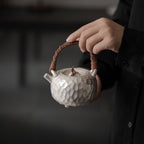 Hand-Gilded Silver Hammered Texture teapot - Rouseclay