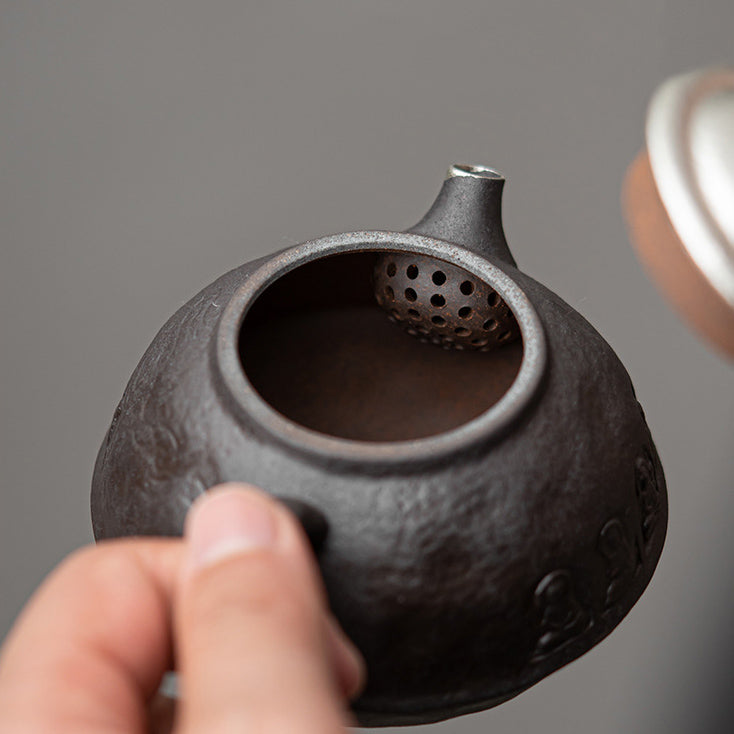 Dunhuang Handcrafted Coarse Pottery Teapot - Rouseclay