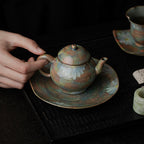 Monet color crackle tea pot - Rouseclay