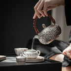 999 Pure Silver Hand-Hammered Tea Kettle with Arch Handle - Rouseclay