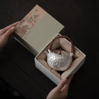 Hand-Gilded Silver Hammered Texture teapot - Rouseclay