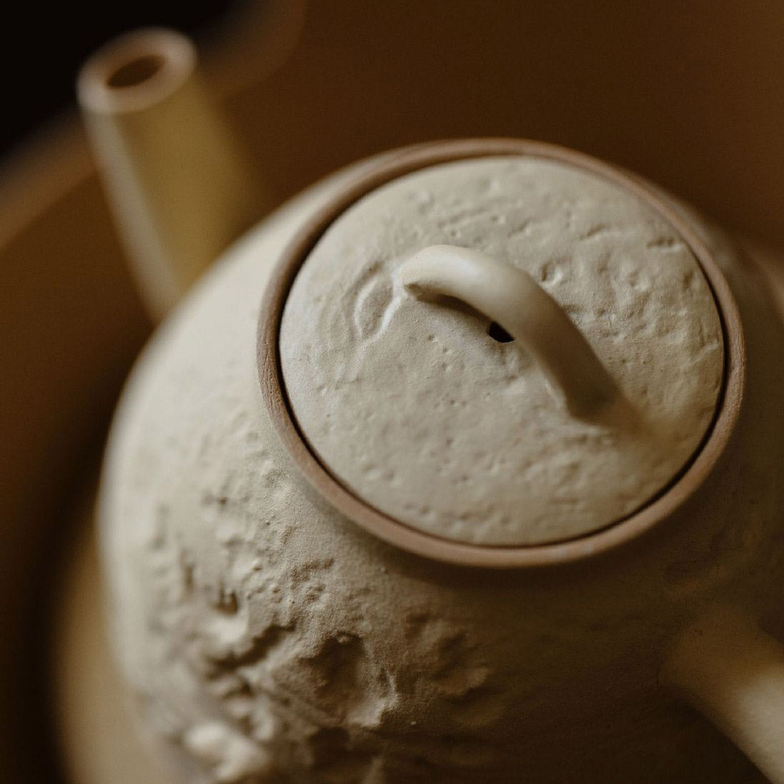 "Silent Rain" Zisha Golden-Veined Teapot Fully Handcrafted - Rouseclay