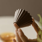 Tobacco-Brown Glaze Floral Rim Zisha Teacup - Rouseclay