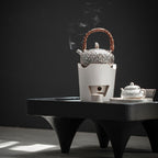 999 Pure Silver Hand-Hammered Tea Kettle with Arch Handle - Rouseclay