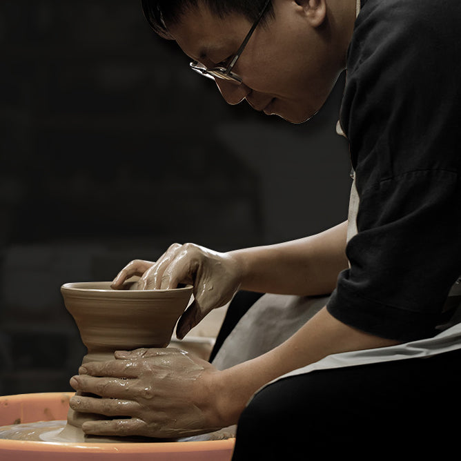 Cabbage Sculpted Cup Handcrafted by Master Su - Rouseclay