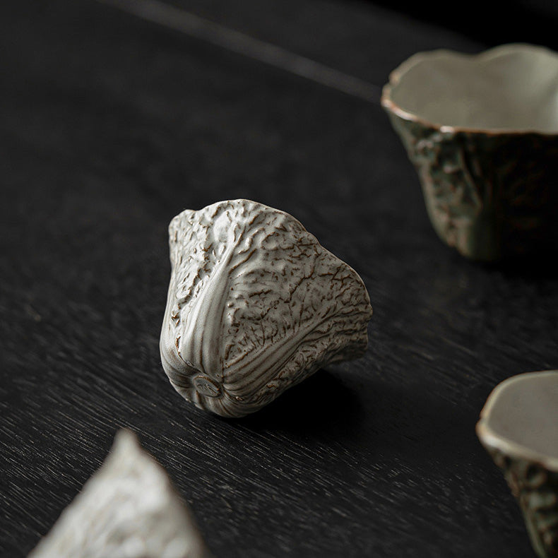 Cabbage Sculpted Cup Handcrafted by Master Su - Rouseclay