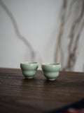 Ouware Handmade with Wood-Fired Gourd-Shaped celadon TeaCup