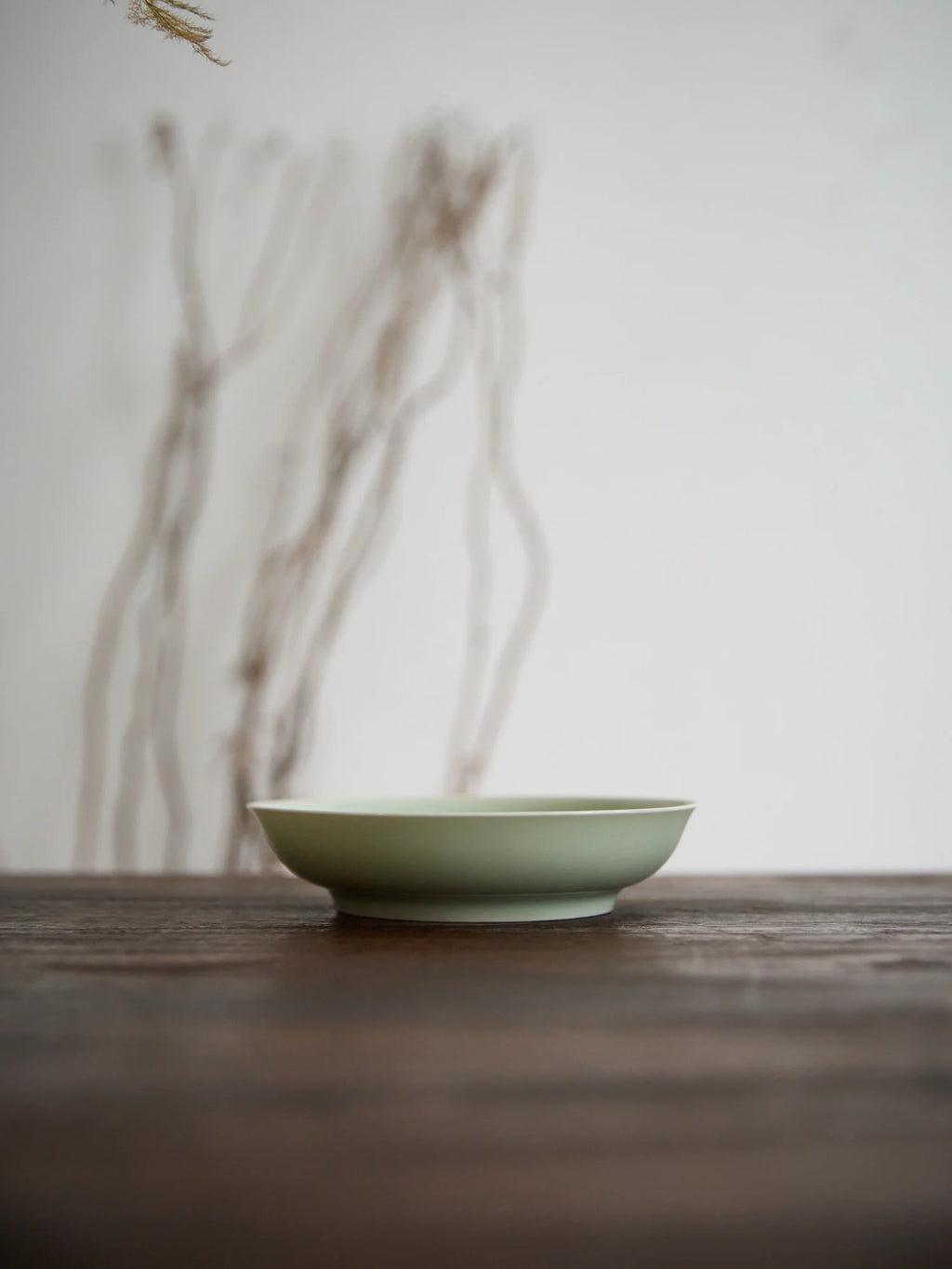 Ouware handmade celadon porcelain Wood-fired Shallow Teapot Stand OOAK