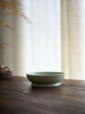 Ouware handmade celadon porcelain high-footed pot stand OOAK