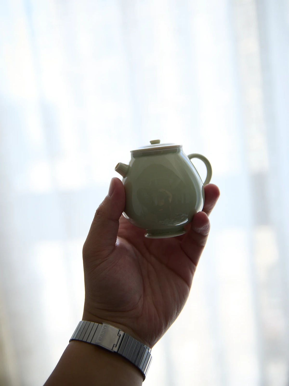 Ou Celadon Tang-Style Short-Spout Gongfu Teapot 120ml