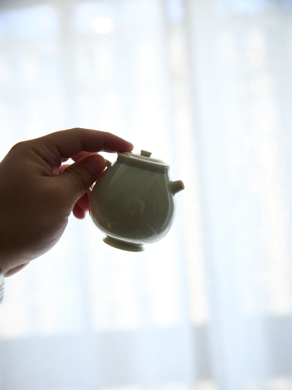 Ou Celadon Tang-Style Short-Spout Gongfu Teapot 120ml