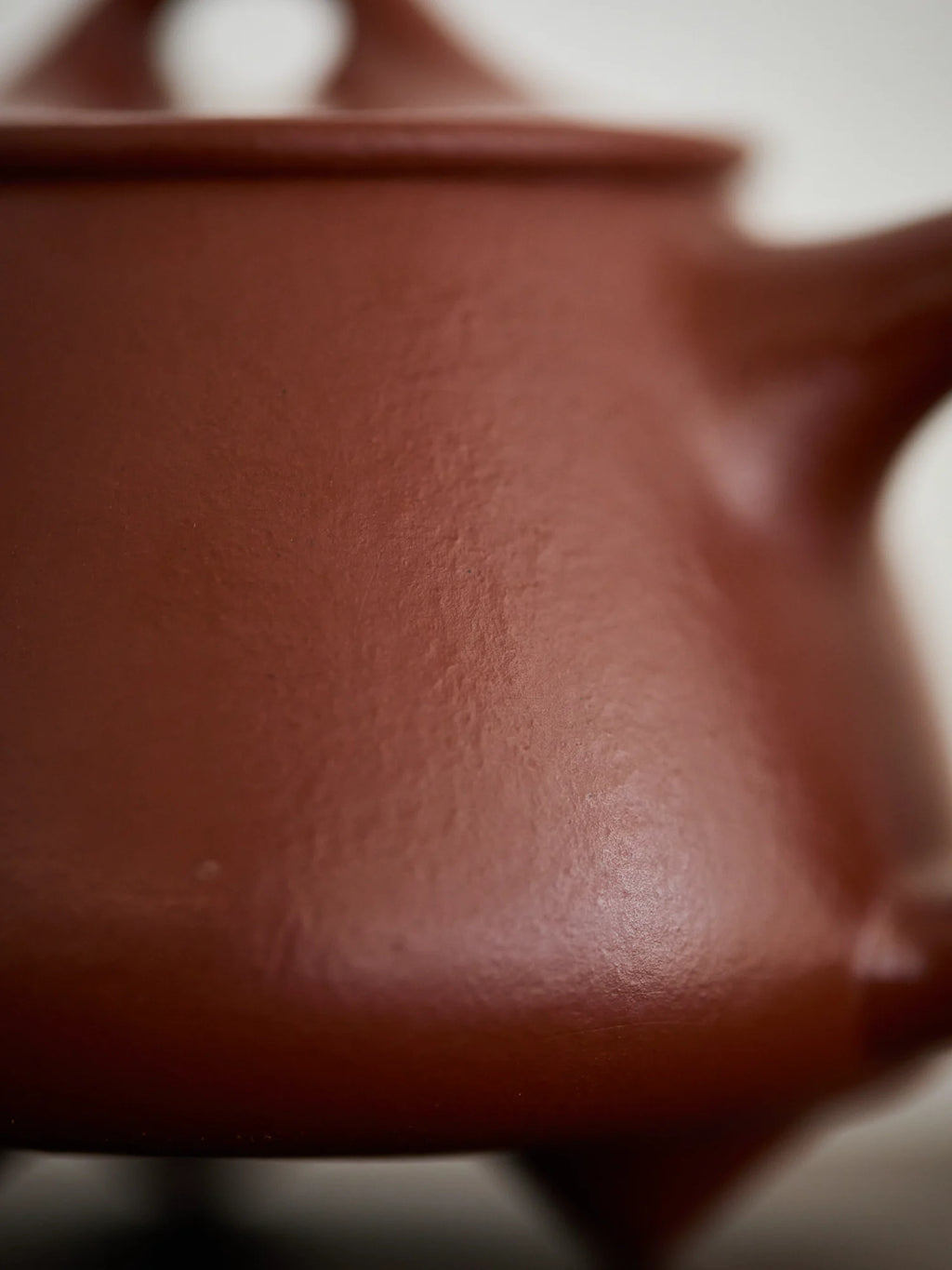 Handmade "Da Hong Pao" (Crimson Robe) Zhuni Clay Three-Legged Tall "Shi Piao" Style Zisha Teapot