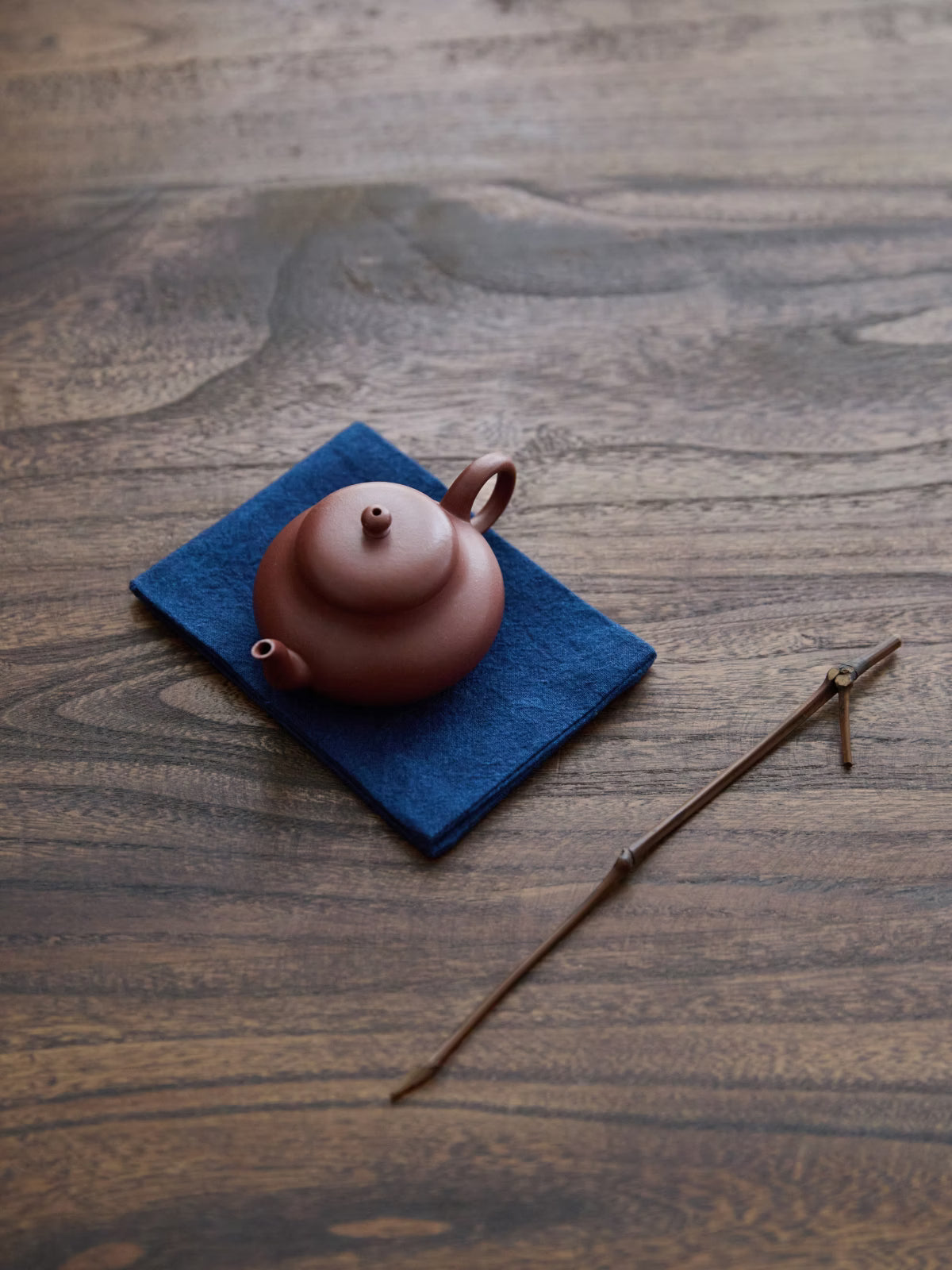Indigo tea cloth tea towel for pot mat and cup coaster