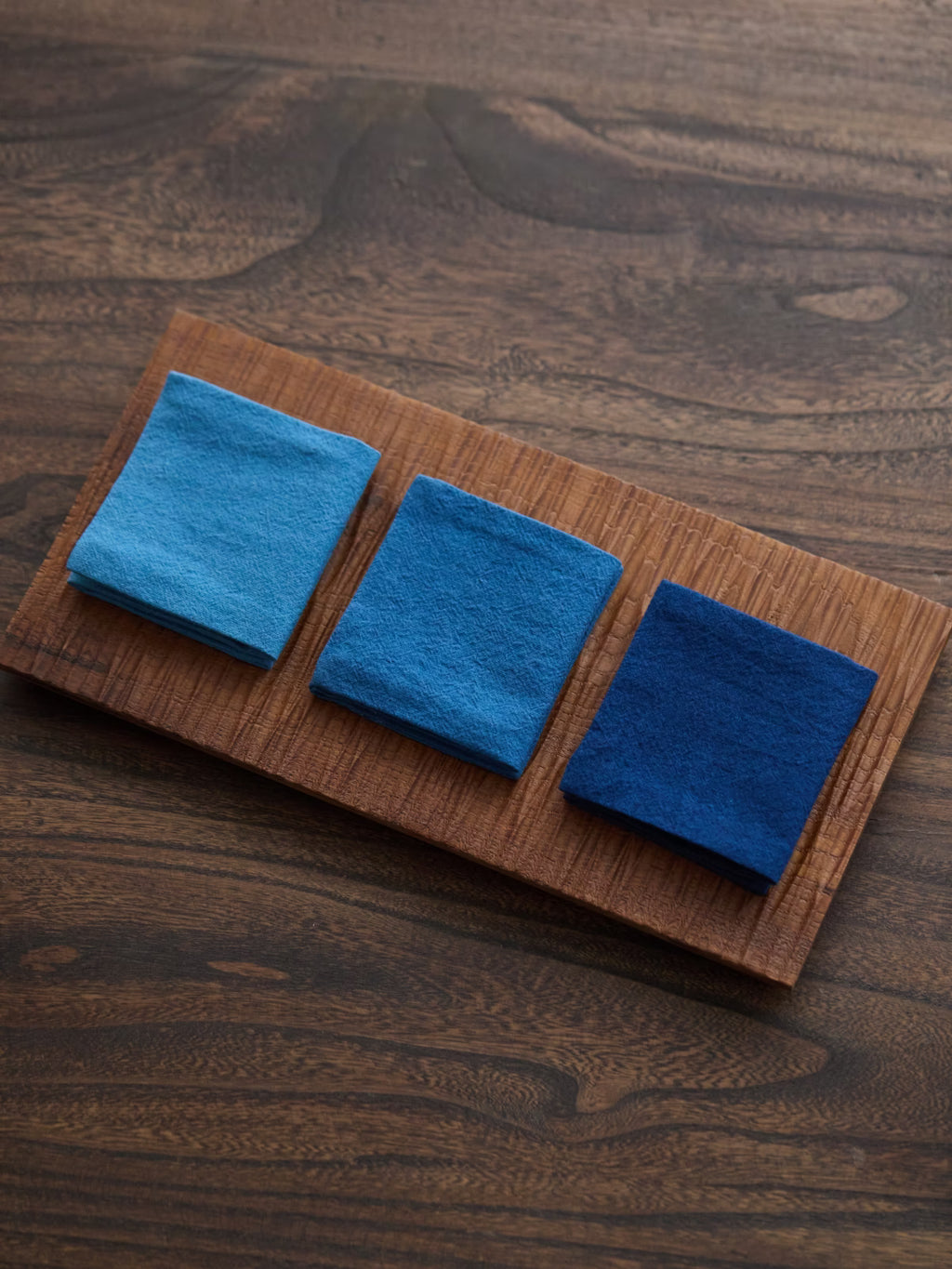 Indigo tea cloth tea towel for pot mat and cup coaster