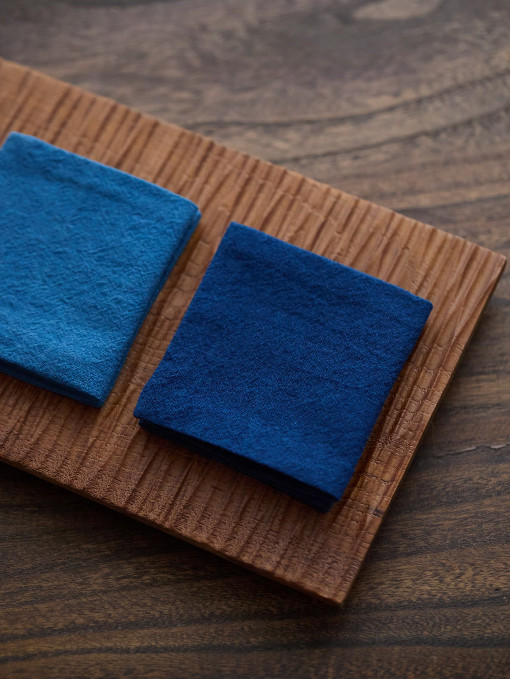 Indigo tea cloth tea towel for pot mat and cup coaster