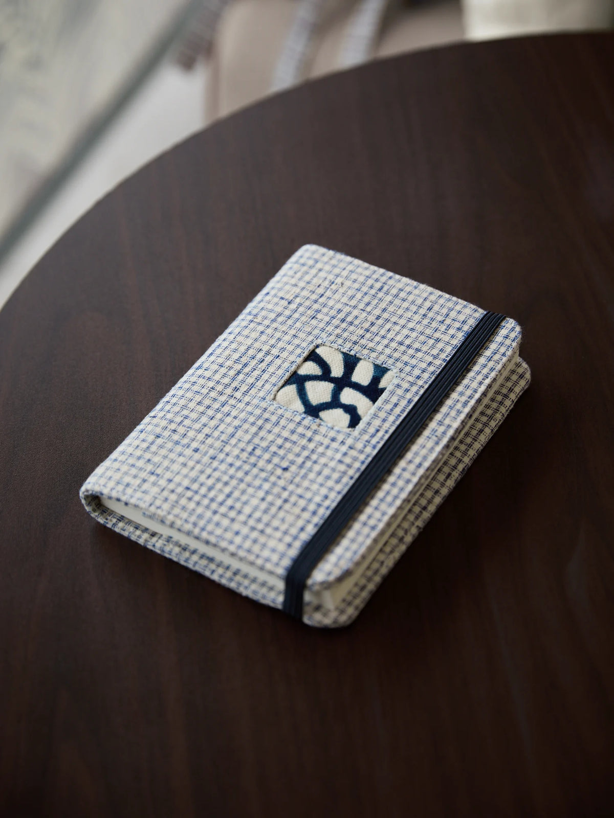 Handmade A6 refillable fabric notebook cover with Lanjiaxie indigo-dyed decorations (including replaceable inserts)