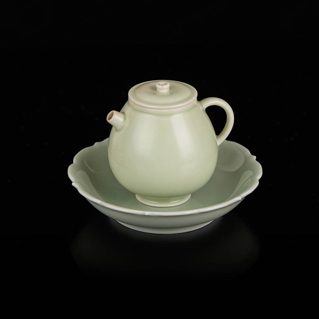 Ou Celadon Tang-Style Short-Spout Gongfu Teapot 120ml - Rouseclay