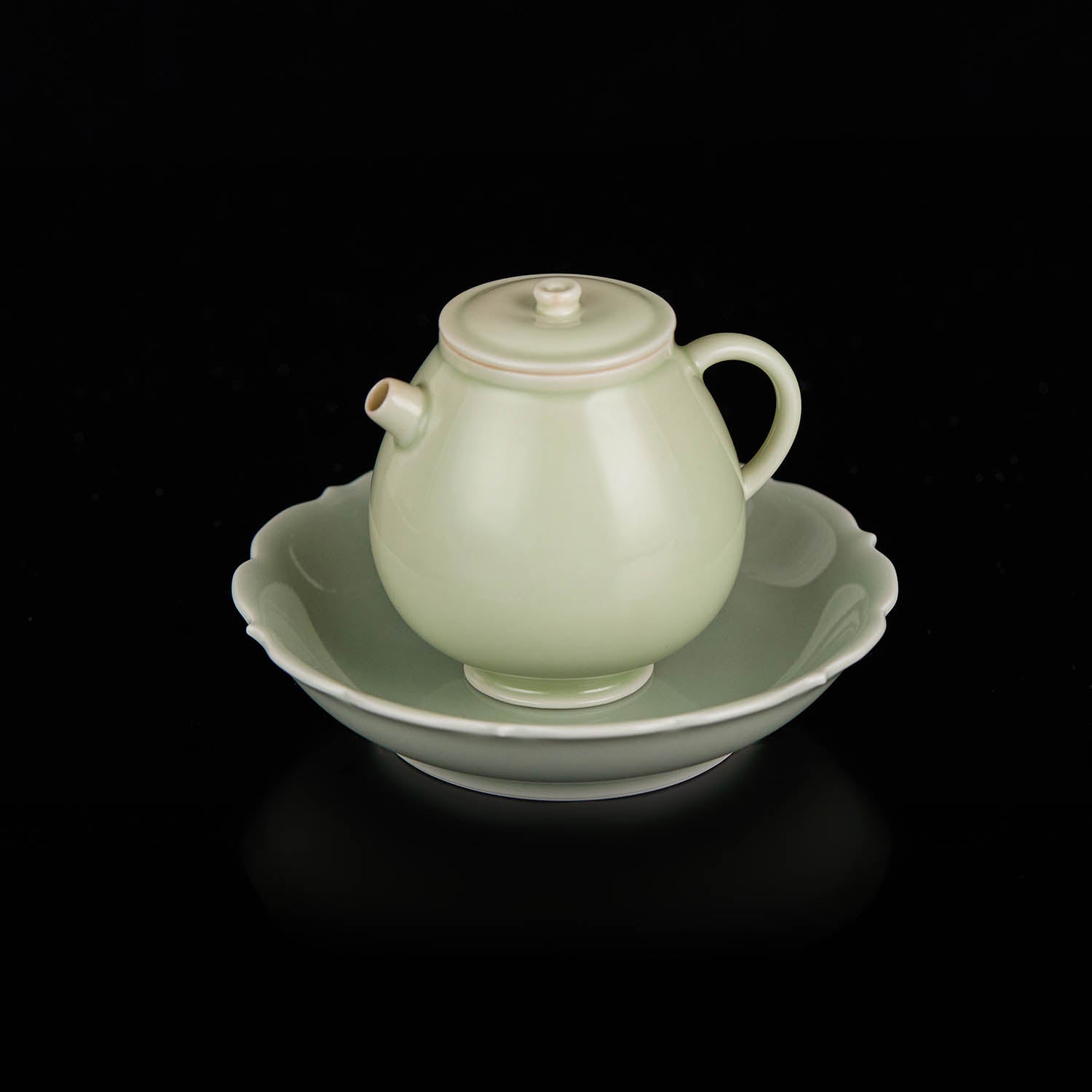 Ou Celadon Tang-Style Short-Spout Gongfu Teapot 120ml - Rouseclay