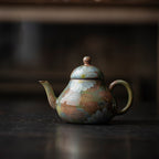 Monet color crackle tea pot - Rouseclay