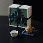 Hand-Pinched Golden-Speckled Zisha Clay Yixing Teapot - Rouseclay