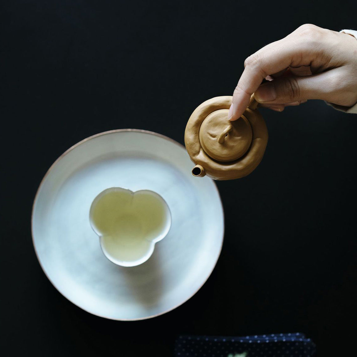 Hand-Pinched Golden-Speckled Zisha Clay Yixing Teapot - Rouseclay
