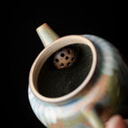 Monet color crackle tea pot - Rouseclay