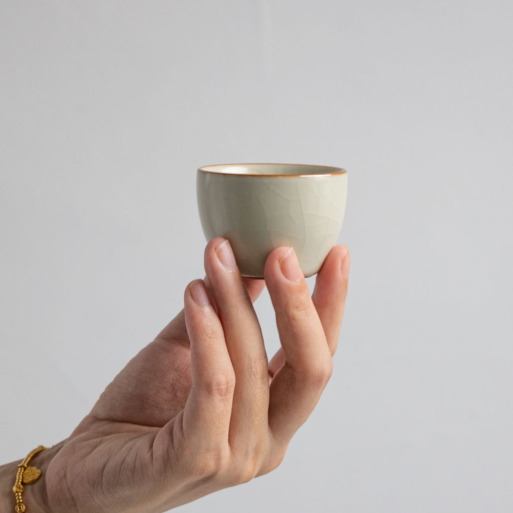 Ru Kiln Crackle Glaze Ruyi Cup - Rouseclay