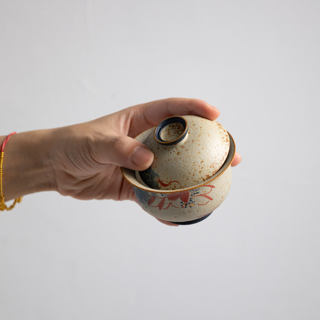 Flint red hand painted Gaiwan - Rouseclay