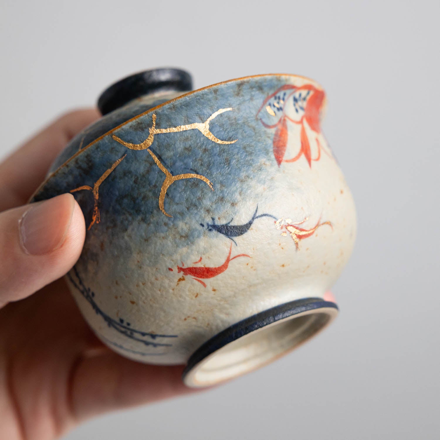 Flint red hand painted Gaiwan - Rouseclay