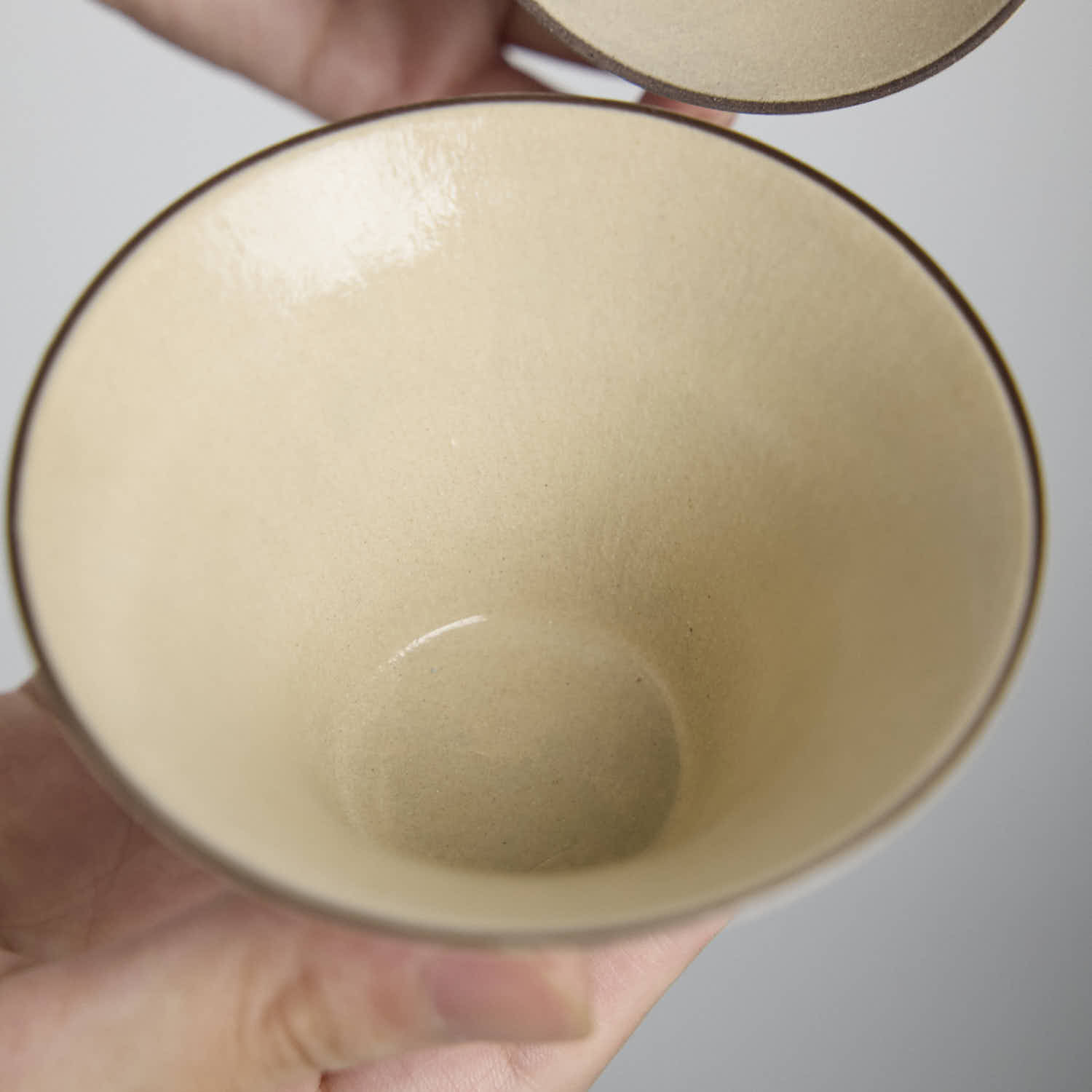 Hand-painted blue and white porcelain gaiwan with spring bud and moonlight design