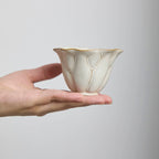 Hand-Sculpted Lotus Leaf TeaCups - Rouseclay