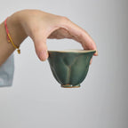 Hand-Sculpted Lotus Leaf TeaCups - Rouseclay