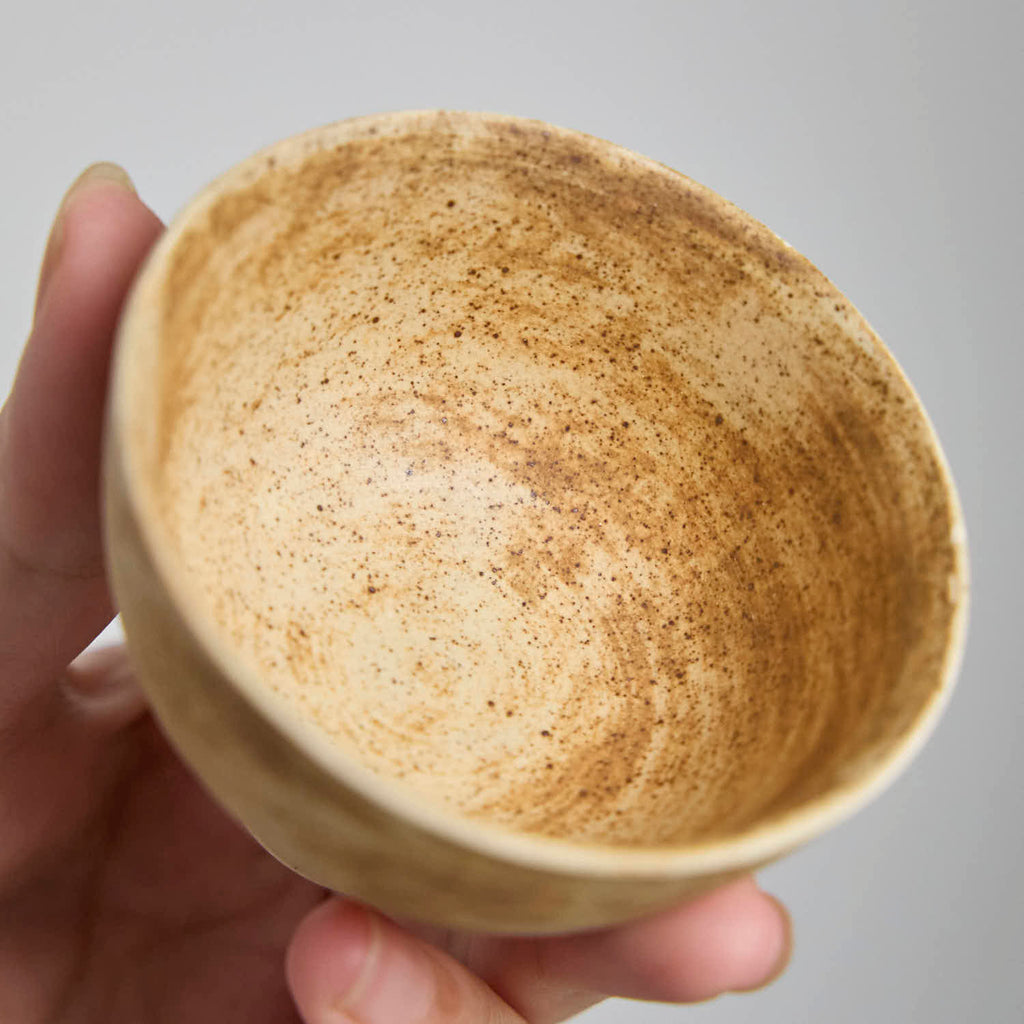 OOAK Earth Brown Footed Teacup #M157 - Rouseclay