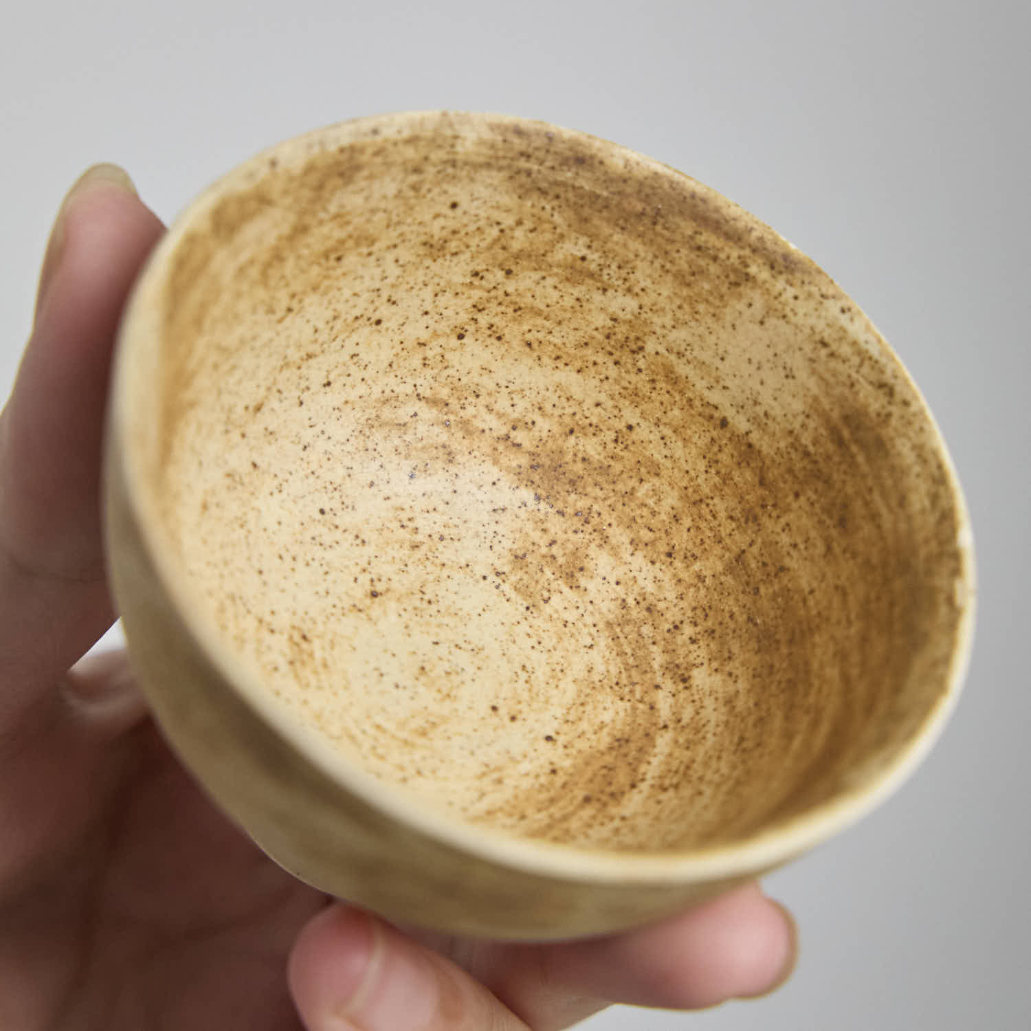 OOAK Earth Brown Footed Teacup #M157 - Rouseclay