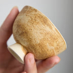 OOAK Earth Brown Footed Teacup #M157 - Rouseclay