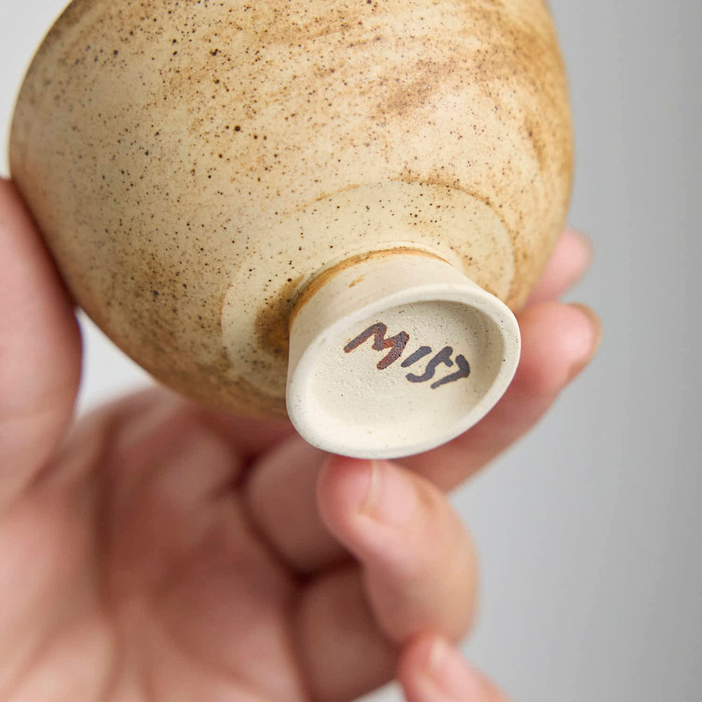 OOAK Earth Brown Footed Teacup #M157 - Rouseclay