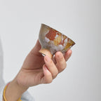 OOAK Rust Red Footed Teacup #75Cu3 - Rouseclay