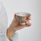 OOAK Rust Red Footed Teacup #75Cu3 - Rouseclay