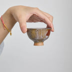 OOAK Rust Red Footed Teacup #75Cu3 - Rouseclay