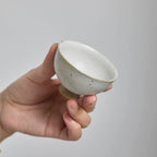 OOAK Ash White Footed Teacup #4白 - Rouseclay