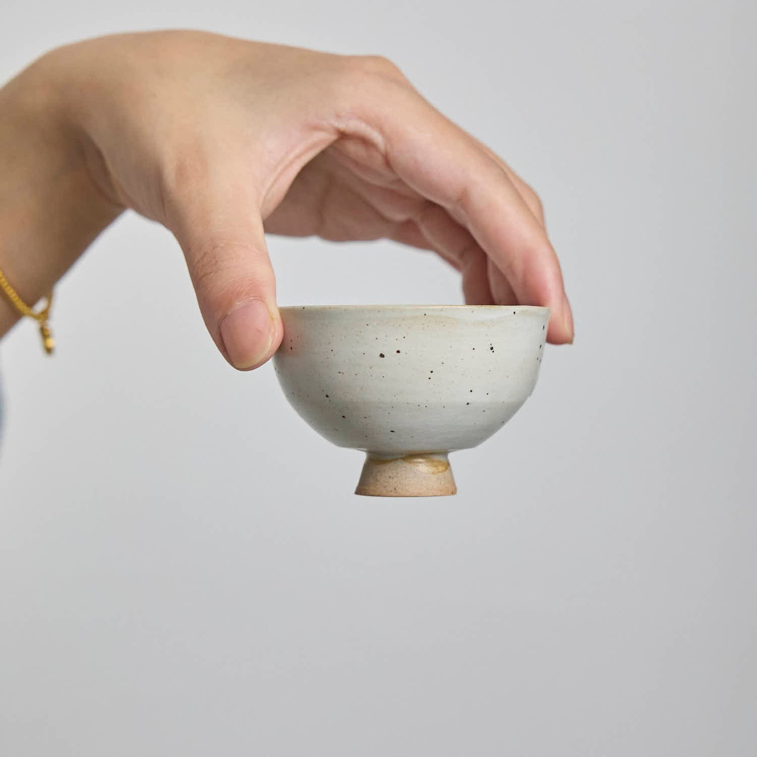 OOAK Ash White Footed Teacup #4白 - Rouseclay