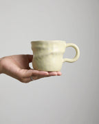 日用餐厨日式复古侘寂风咖啡杯不规则手作粗陶杯拿铁拉花下午茶杯 - Rouseclay