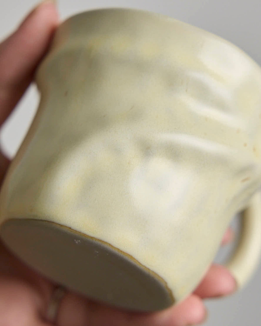 日用餐厨日式复古侘寂风咖啡杯不规则手作粗陶杯拿铁拉花下午茶杯 - Rouseclay