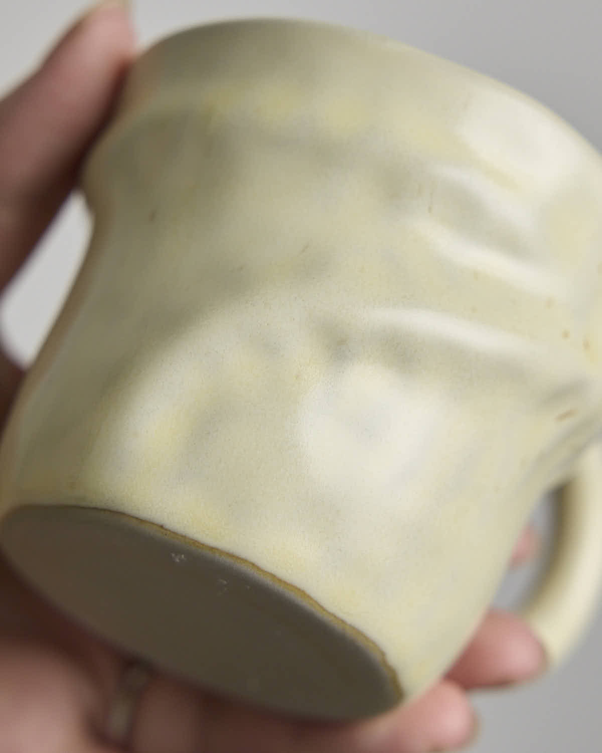 日用餐厨日式复古侘寂风咖啡杯不规则手作粗陶杯拿铁拉花下午茶杯 - Rouseclay