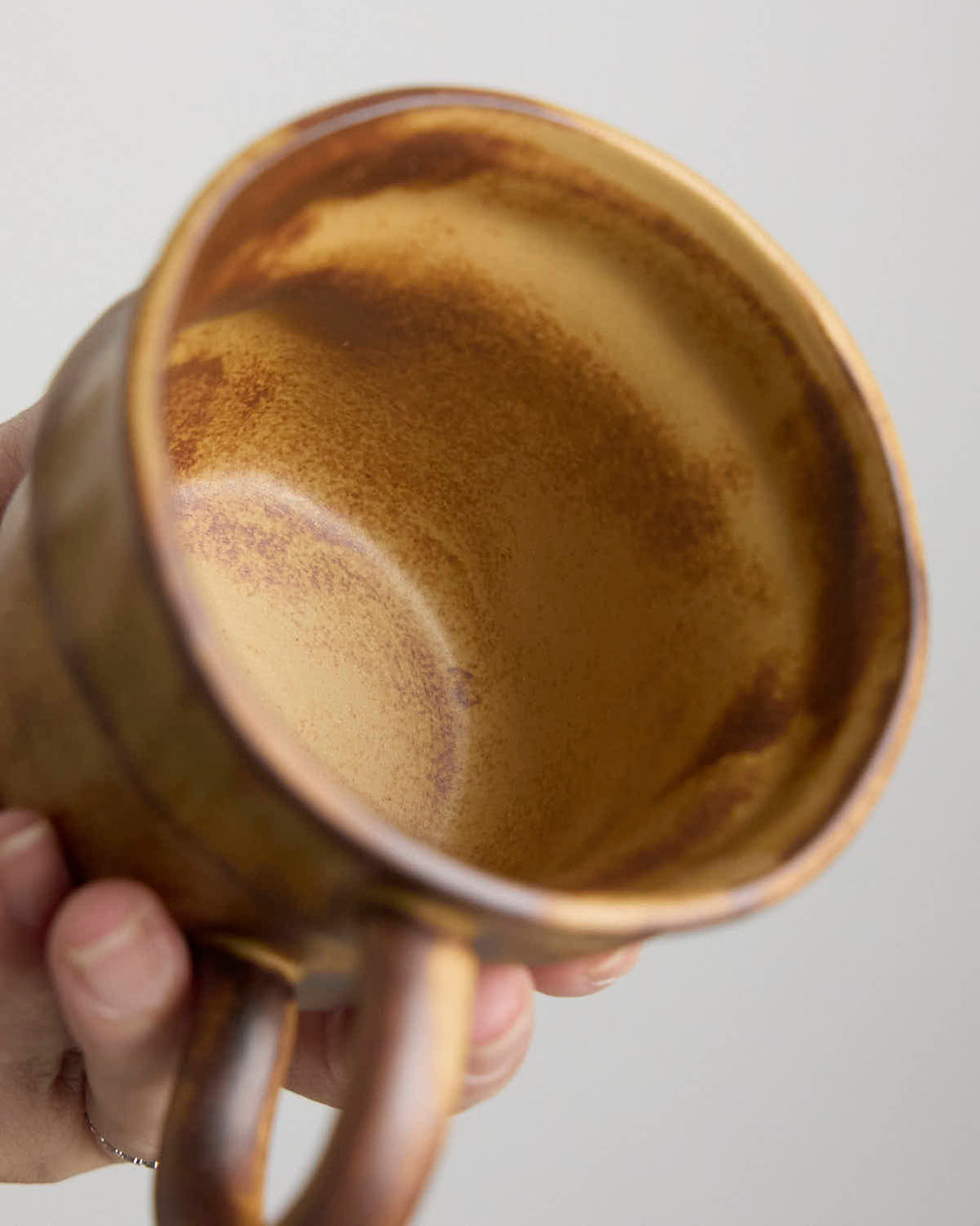 日用餐厨日式复古侘寂风咖啡杯不规则手作粗陶杯拿铁拉花下午茶杯 - Rouseclay