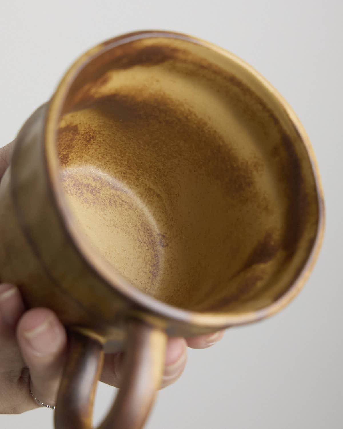 日用餐厨日式复古侘寂风咖啡杯不规则手作粗陶杯拿铁拉花下午茶杯 - Rouseclay